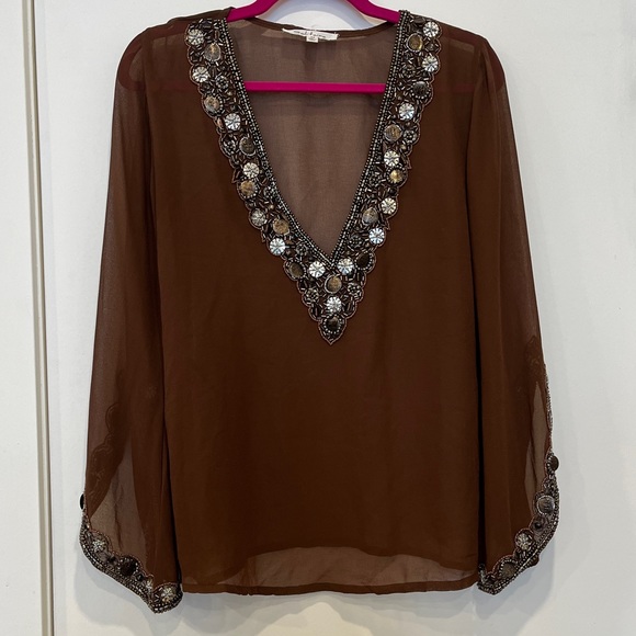 Solitaire sheer Blouse size M - Picture 5 of 6